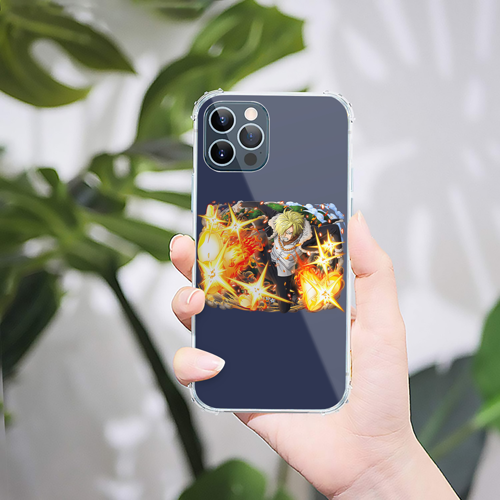 （画像用） ワンピース サンジ ONE PIECE Sanji 【iPhone 12シリーズ対応】透明スマホケース（クリアソフトケース）